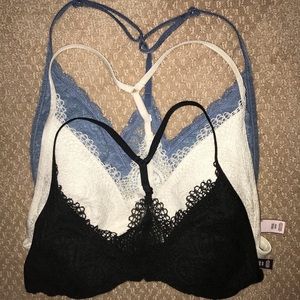 Victoria Secret Padded Bralette (Set of 3)